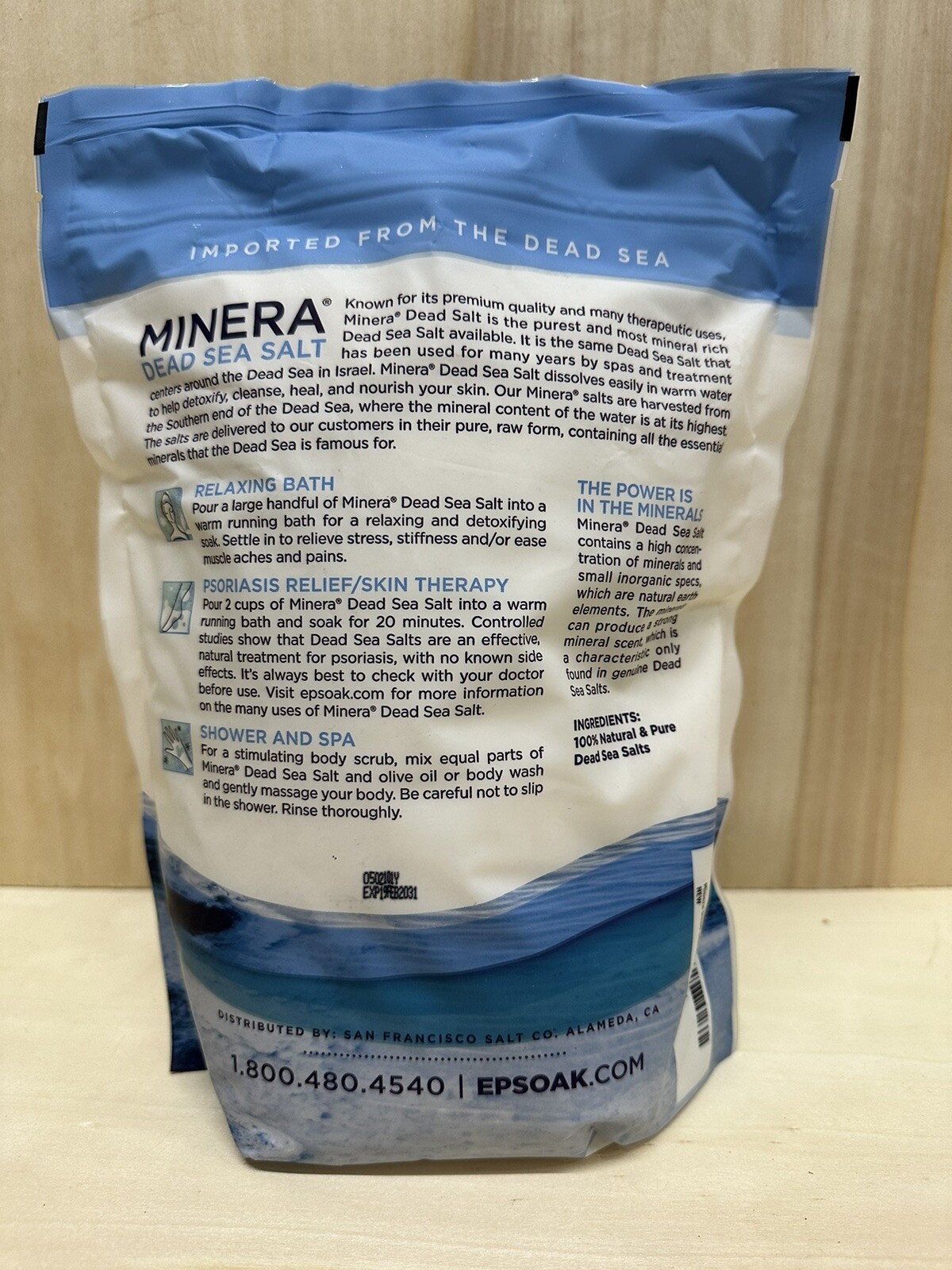 Minera Dead Sea Salt - 5 lb. Fine Grain Bulk Bag