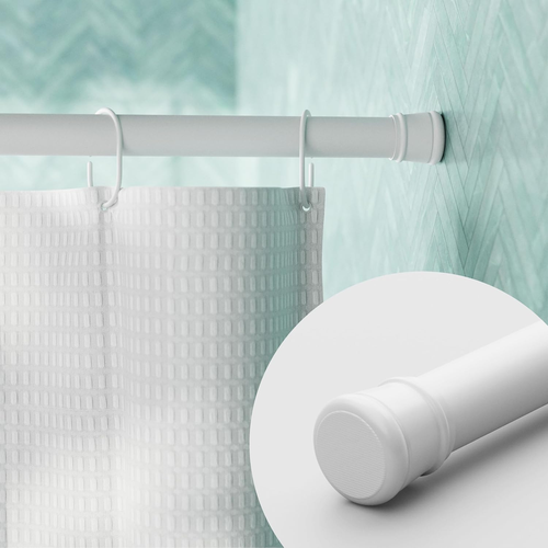 Zenna Home Tension Shower Curtain Rod, White, 36 to 60 Inches – Premium Steel Ad - Picture 3 of 12