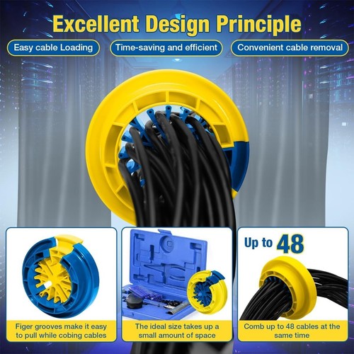 Wire Comb Network Cable Management Cables Wires Up to 1/4 " Cable Organizing - 第 5/5 張圖片
