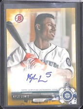 2017 Bowman Paper Gold Autograph #PA-KL Kyle Lewis No 39 of 50