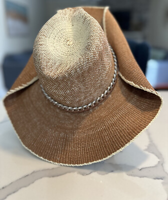 Madden NYC by Steve Madden Ombre Straw Hat with Chain Detail  display picture 2