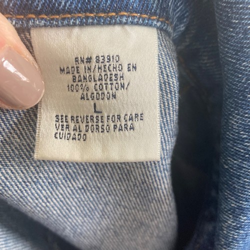 Vintage Bill Blass Denim Jacket Womens Large Button Closure Trucker Jacket - Picture 5 of 9