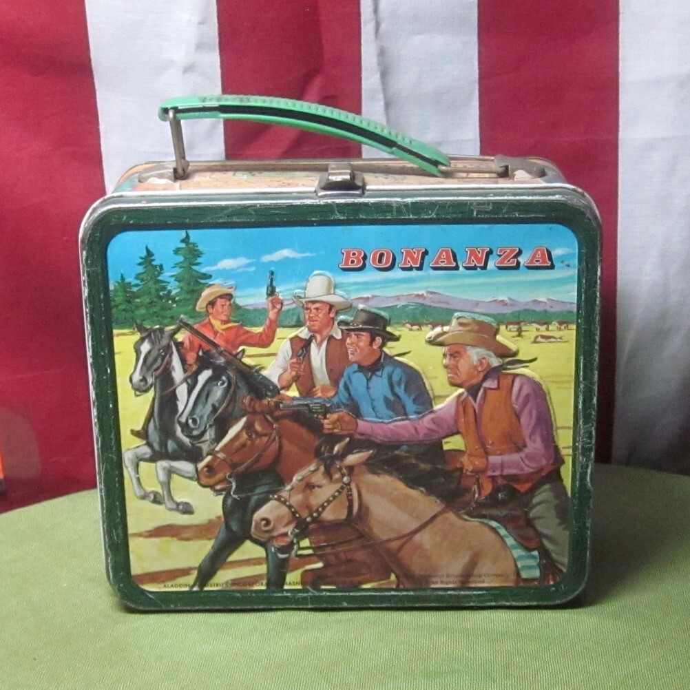 レアCCBボックスポーチ BONANZA metal lunch box Aladdin no thermos 1963 western TV series