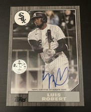 Luis Robert 2022 Topps Reprint 1987 Certified Auto #87BA-LR /199