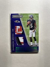 2019 ROOKIES & STARS MARQUISE BROWN CROSS TRAINING ROOKIE LOGO PATCH SP 1/1