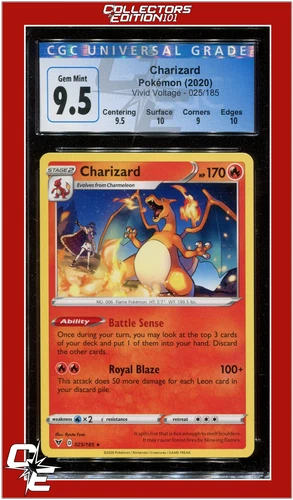 Vivid Voltage 25 Charizard CGC 9.5 - Subgrades