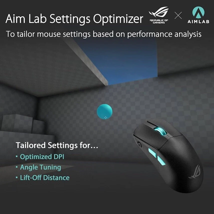 ASUS ROG Harpe Ace Aim Lab Edition Wireless Gaming Mouse Black | Bluetooth - Image 3 of 4