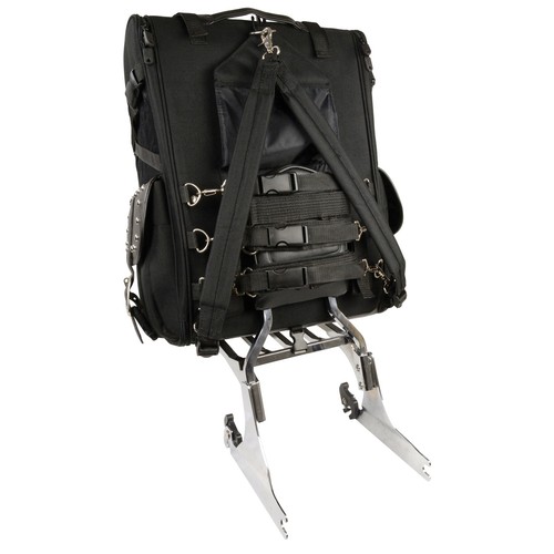 2PC MILWAUKEE PERFORMANCE MOTORCYCLE X-LARGE SISSY BAR BAG FOR HARLEY - DSAIU - Foto 4 di 4