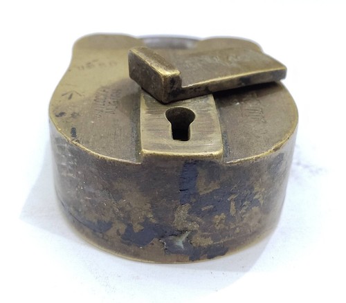 Vintage Padlock/clasp handmade made in India working condition Gaina Aligarh LK4 - Picture 4 of 7