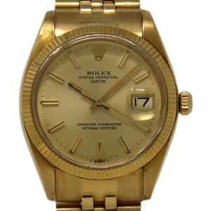 Rolex Vintage Date 1503 34mm Yellow Gold Jubilee Champagne 1YearWarranty # 170-1 | eBay
