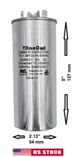 70/7.5 MFD ±5% Dual Run Capacitor 370 450 V CBB65 HVAC AC Motor 70+7.5 uF Fan