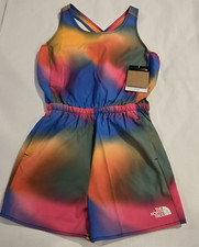 NWT The North Face Girl's Amphibious Romper Flashdry Rainbow colors Size L 12