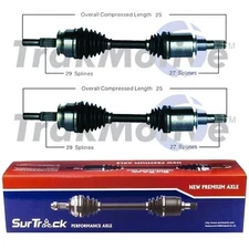 2 Front CV Axle Shafts SurTrack Set for Nissan Xterra Pathfinder Frontier Suzuki