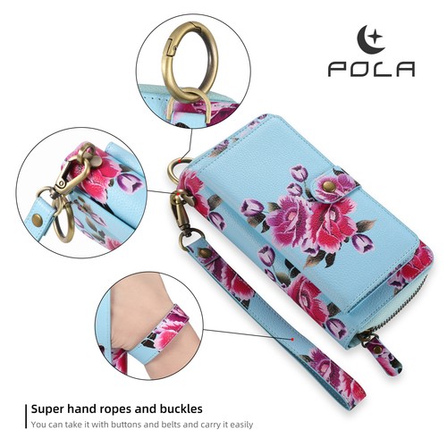For iPhone 15 14 13 12 11 X 8 7 Pattern Zipper Wallet Magsafe RFID Blocking Case - Picture 53 of 65