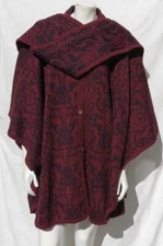 NOVICA Peru Alpaca Wool Sweater Ruana Shawl Cape Wrap Poncho US OS MINT