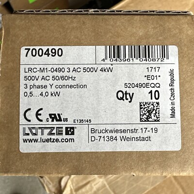 Luetze LRC-M1-049 Motor Suppresion Device 700490 3x500V AC 3 Phase Y Qty:10 New