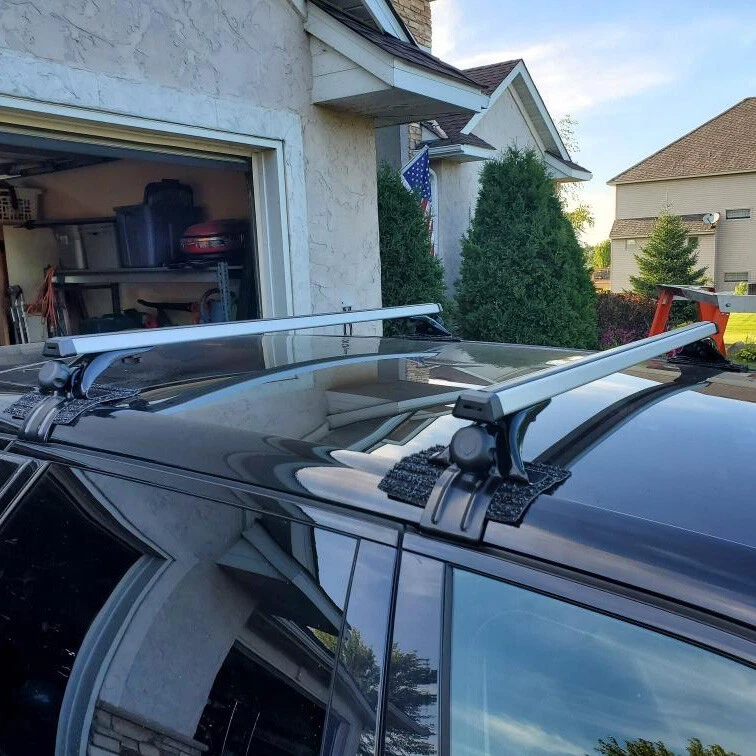 Portaequipajes de carga con barra transversal de techo plateado para Dodge Durango 2011-2021 Foto 2 de 4