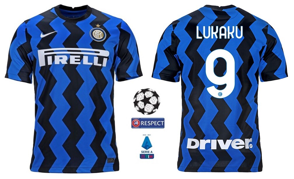 Liga Italia Lukaku Inter Milan Jersey Lukaku Official Inter Signed
