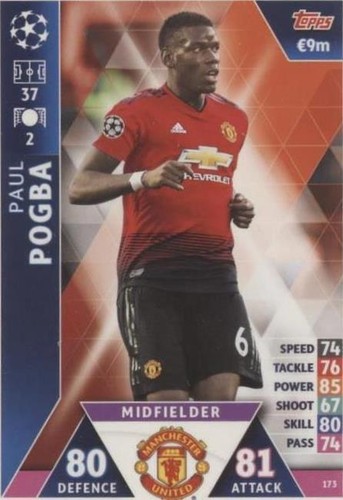 2023 Topps Paul Pogba Insert BIANCONERO Juventus Champions League