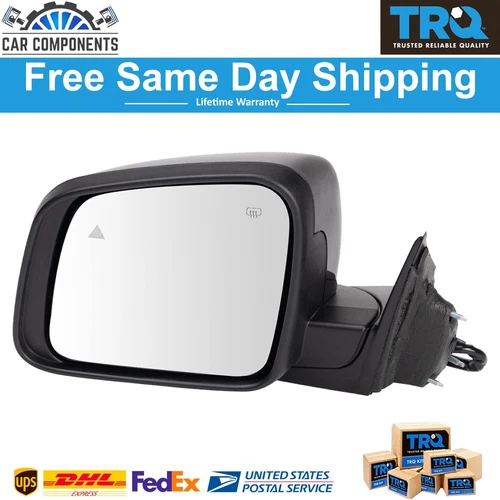 Exterior Power Mirror Heated Memory Puddle Light Folding Cap LH For 2014-20 Jeep