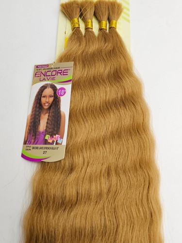 Human hair premium blend wet and wavy; Super French bulk; braiding hair; women - Picture 20 of 24