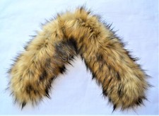 BOGNER KUNSTFELL FELL KRAGEN KAPUZENFELL für JACKE BRAUN 10 KNOPF UVP 129 € NEU