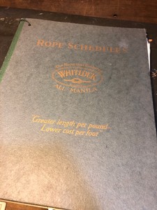 Vintage Whitlock Rope Schedule Book Folder Antique Barn Trolley