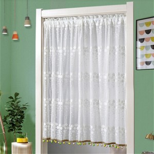 filet dentelle floral porte  fenêtre rideau avec perles