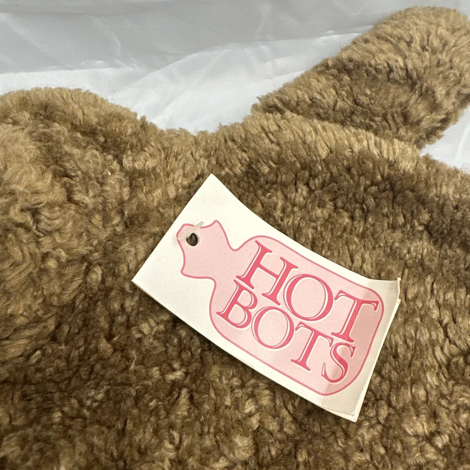 Botella de agua caliente vintage de oso de peluche con etiquetas originales Woof and Poof Foto 2 de 4