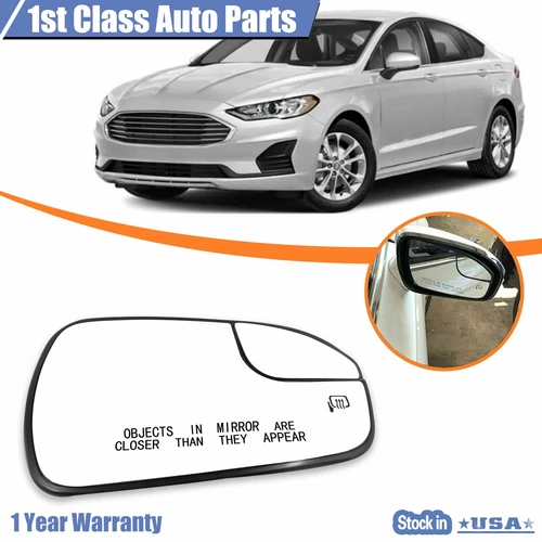 Right Side Power Heated Mirror Glass For 2013-2020 Ford Fusion DS7Z17K707B