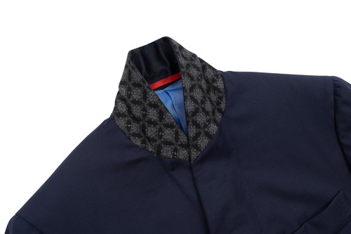 $5200 ISAIA NAPOLI Blue Navy Tuxedo Jacket Shawl Collar Wool 40 US / 50 EU 8R - Picture 5 of 9