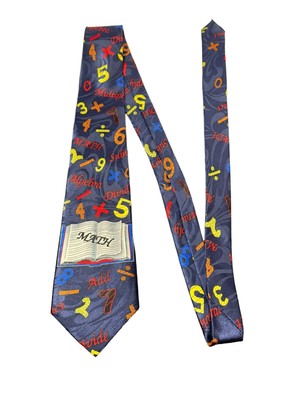 STEVEN HARRIS Math Lovers Tie - Math Equations Rational Numbers & Functions Blue