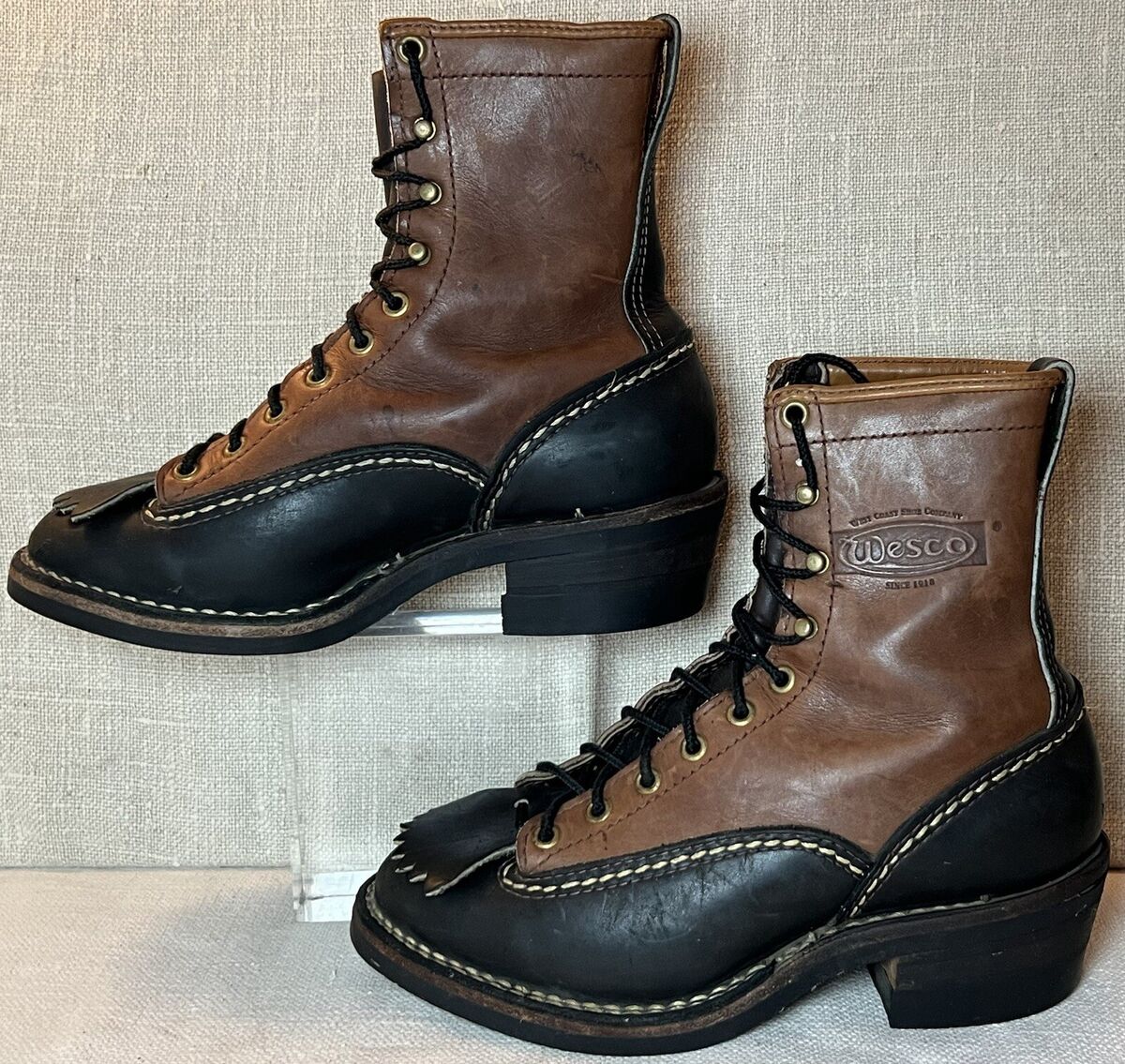 Wesco Custom 2-Tone 7” Jobmaster Boots with Kilties US Men's Wesco Custom 2-Tone 7” Jobmaster Boots with Kilties US Men's