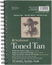 400 Series Sketch Pad Toned Tan 5.5X8.5 Inch 50 Sheets Artist Sketchbook New