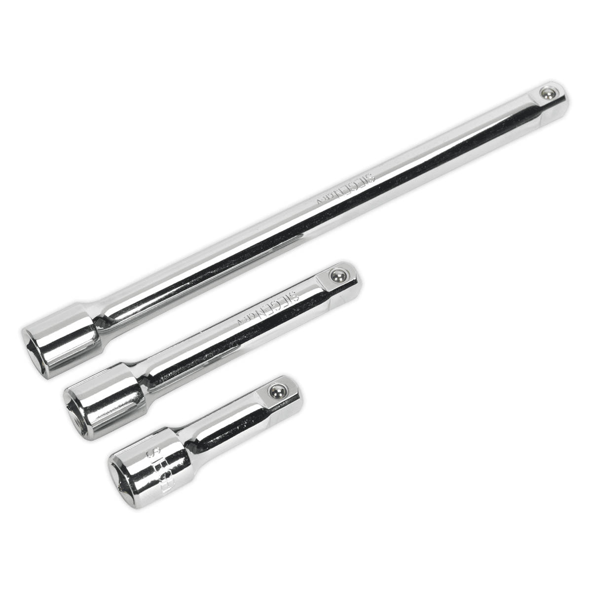 Sealey S0720 Siegen Extension Bar Set 1/2""Sq Drive 3pc