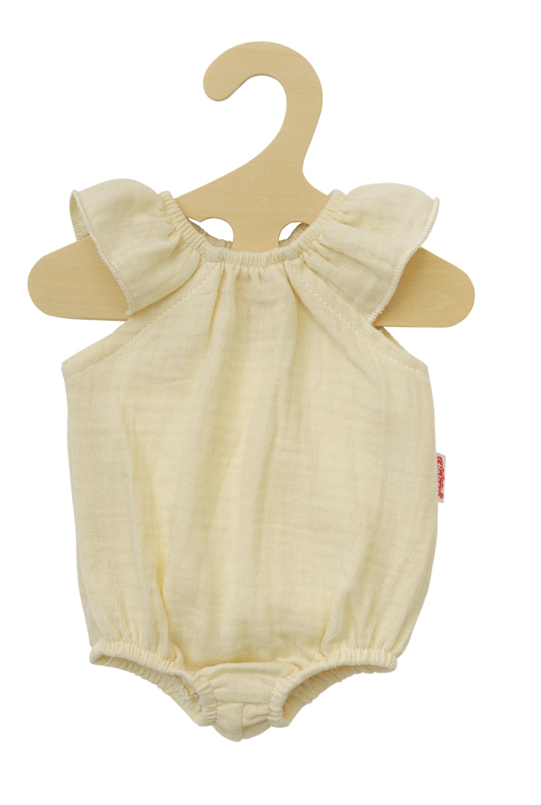 Heless 2413 - poppenkleding van 100% biologisch katoen, body met ruches in ecru