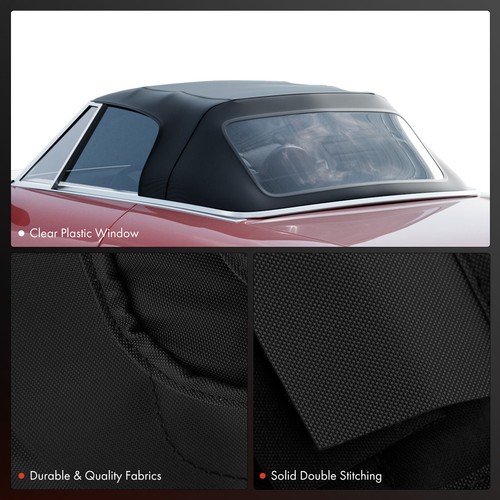 Convertible Soft Top with Plastic Window for Alfa Romeo Spider GT Veloce 71-94 - Picture 7 of 8