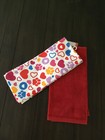 OEKO-TEX Rollin with My Valentine 2-piece Dogs & Hearts Hand Towel Set 16.5"x26" — photo 2