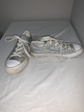 Women's Converse Chuck Taylor All Star Low Silver Glitter Sizes 6