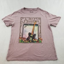 Fender Telecaster Deluxe Custom Strat Headstock T Shirt w/ Reverb Amp XS