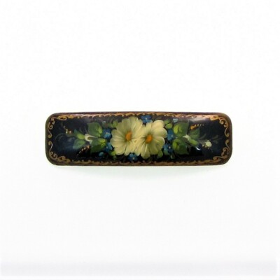 Barrette à Cheveux En Bois Peint à La Main – Fabriquée En Russie #17RU