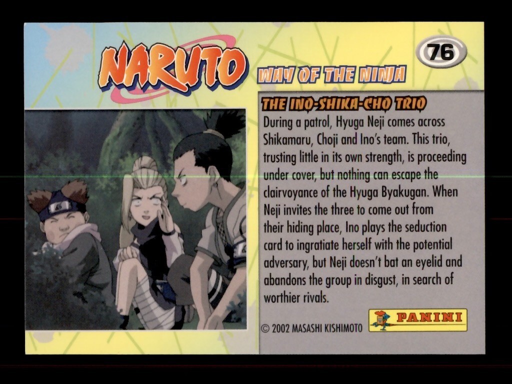 2002 PANINI NARUTO WAY OF THE NINJA EVENT CARDS #76 TH INO-SHIKA