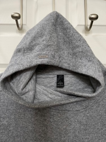 PrAna Hoodie Sweatshirt Pullover Wool Blend Women's XS Grey W/Pockets - Picture 9 of 17