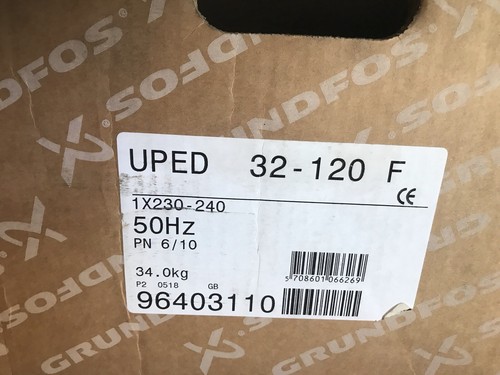 Pompe de circulation à double tête Grundfos UPED 32-120 F 230V 96403110 #2664 - Photo 2 sur 2