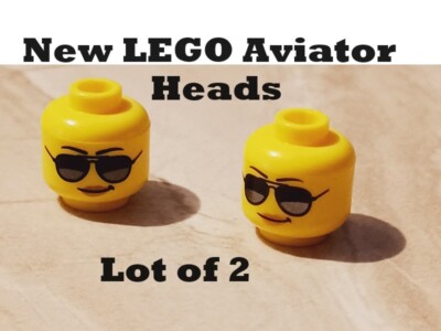 New LEGO Aviator Sunglasses Smirk Smile Beach Goer Summer Shades LOT OF 2 Noggin