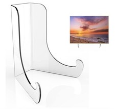 Clear Acrylic Plate Display Stand Flat Back 6  Holder Easel Base