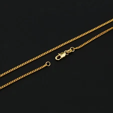 Wholesale 16"-30" Jewelry 18K GOLD FILLED Flat Curb Link Chain Necklace TOP