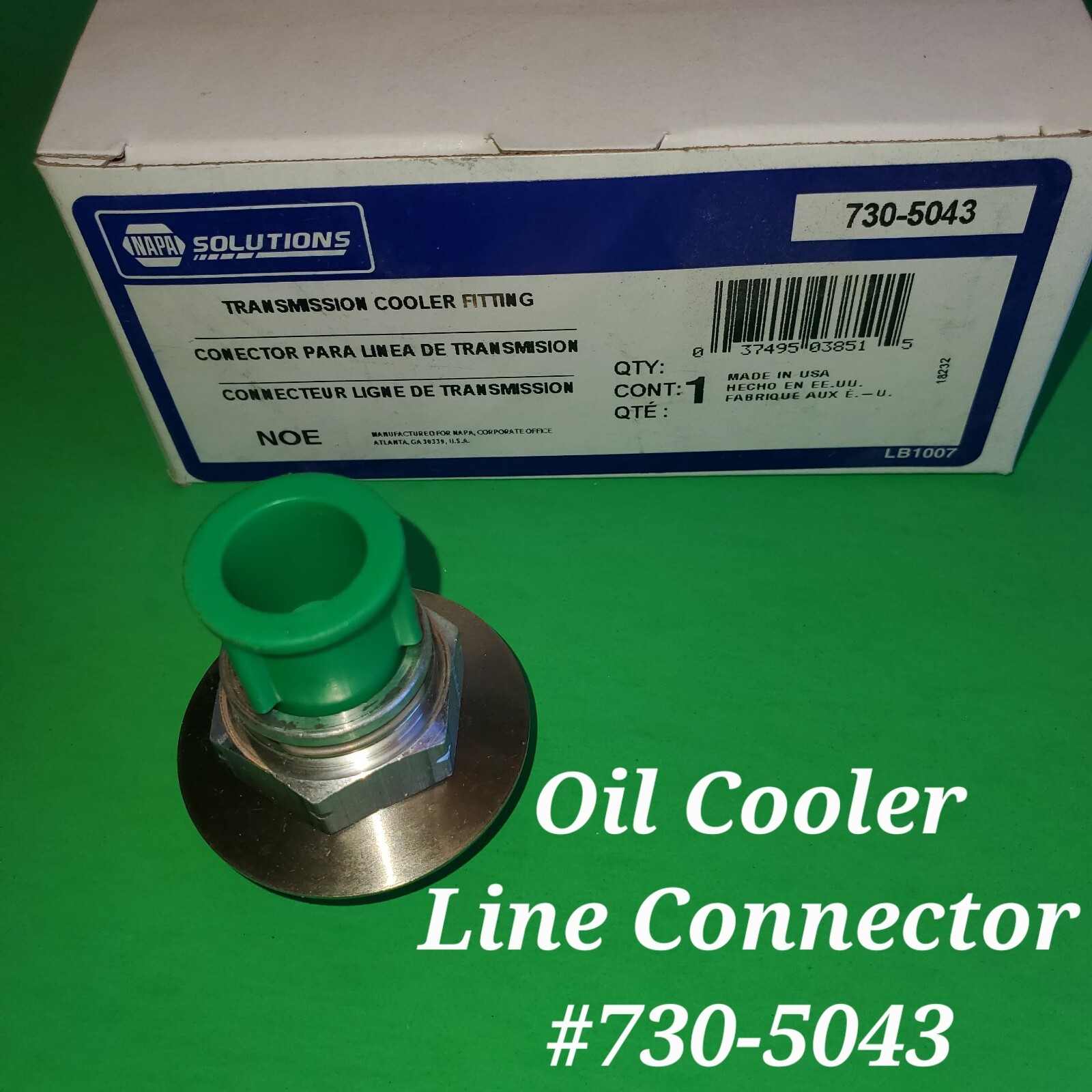 NEW! Napa 7305043 Engine Oil Cooler Line Connector Vortec OE