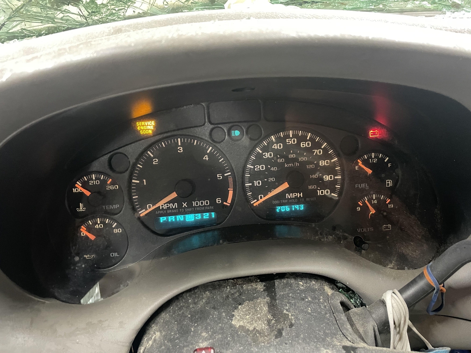 01 05 Chevy S10 Blazer Mph 4.3L AT Instrument Gauge Tach Cluster 206k