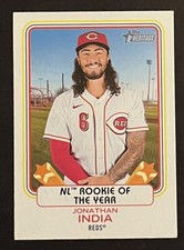 2022 TOPPS HERITAGE JONATHAN INDIA #AW-5 AWARD WINNER INSERT CINCINNATI REDS